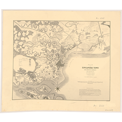 Plan Of Singapore Town And Adjoining Districts